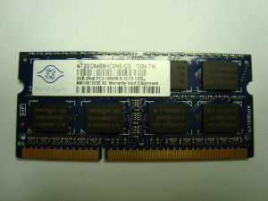 Памет за лаптоп DDR3 2GB PC3-10600 1333Mhz Nanya